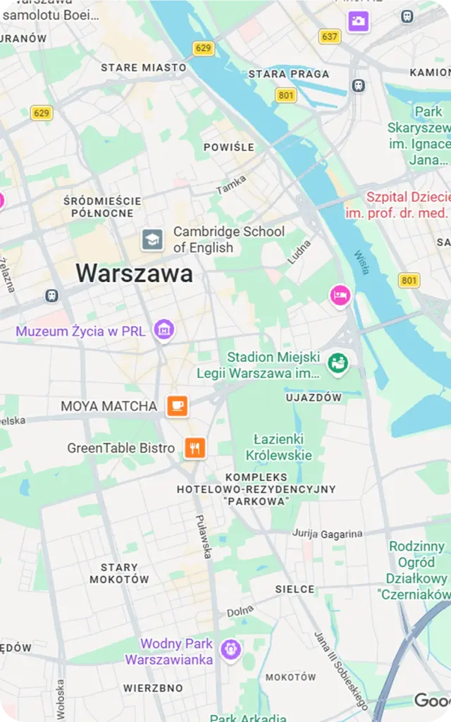 Mapa Warszawy