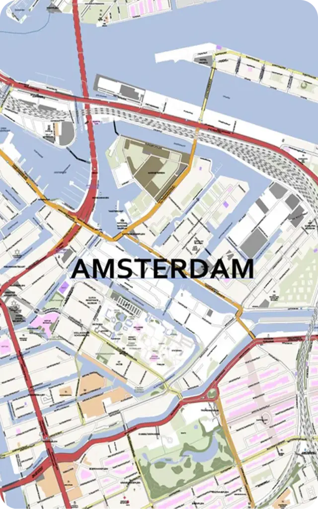 Kaart van Amsterdam